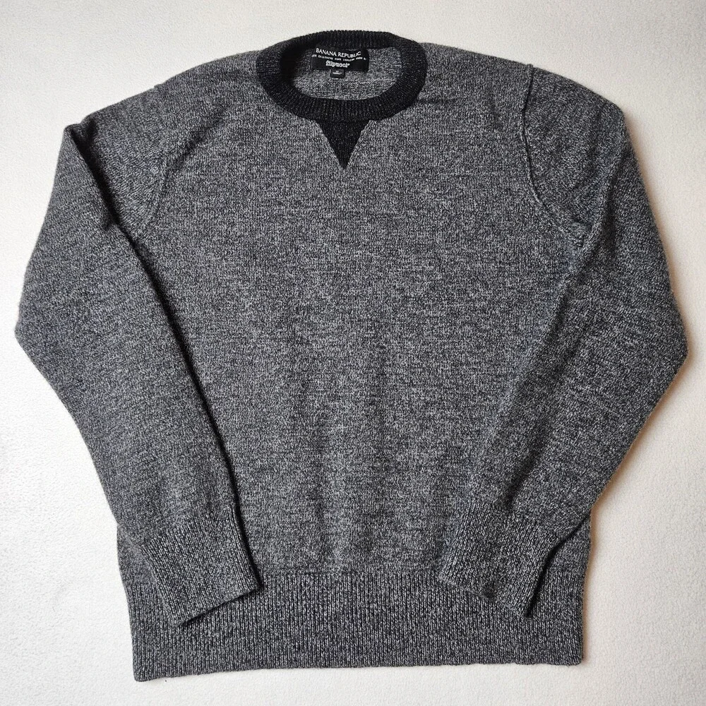 Banana Republic Sweater Mens M Flipucci Merino Extra Fine Wool Blend Pullover